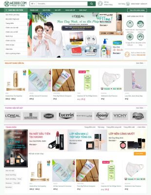 webite bán mỹ phẩm tại vĩnh phúc