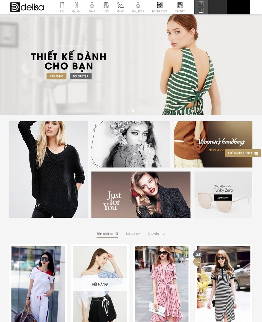 Thiết kế web thời trang tại vĩnh phúc