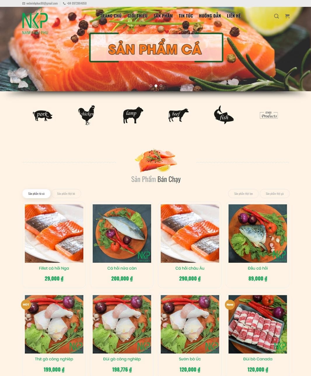 website ban thuc pham sach tai vinh phuc